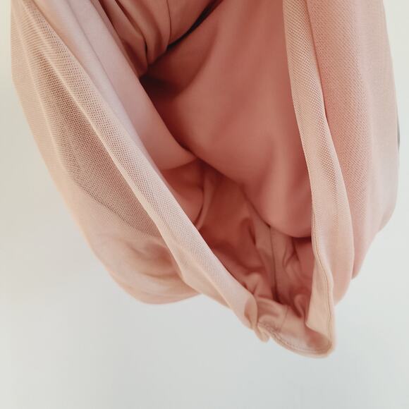 Zara Peach Cream Beige Tie Dye Strapless Tulle Mini Dress Size XS - Picture 4 of 8